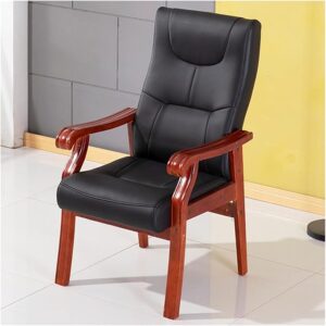 Black Leather  Office Guest Seat